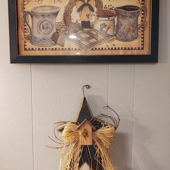 Set of 2 wall hangings star and Angel picture